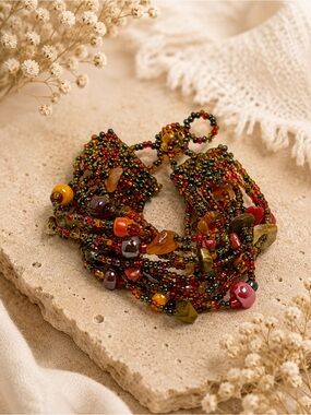 Handmade Guatemalan Multi-Strand Beaded Bracelet